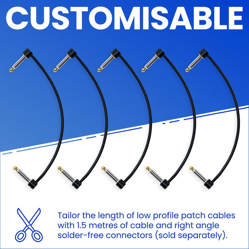 Crosby Solderless Pedalboard Cable Kit - No Cable Stripping Required, 1.5 Metre Coil for Custom Patch Cables - Image 2