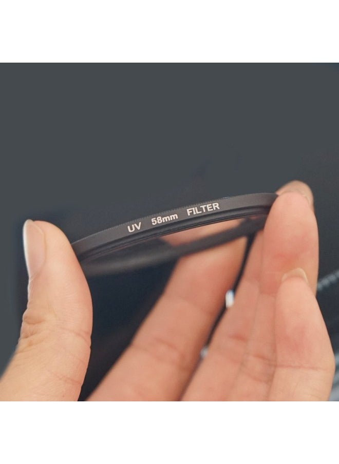 Generic - SLR Camera UV Filter UV Filter 30.5-105UV Mirror Dustproof Filter UV Protection Mirror-Color:58mm - Image 1