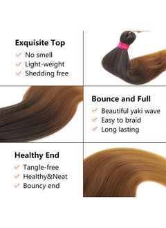 Pre Stretched Braiding Hairombre Braiding Hair 28''8 Packs Silky Color Blend Braid Hair Extensions 100% Kanekalon Synthetic Crochet Hair Braids Yaki Texture Hair Braiding - pzsku/ZD658F4277FB7951237CAZ/45/_/1721025009/02d7790d-de06-4285-b603-7bfc61461d06