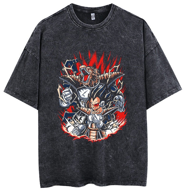 Men Streetwear T Shirt Vintage Japanese Anime Dragon Ball Gr - Image 1
