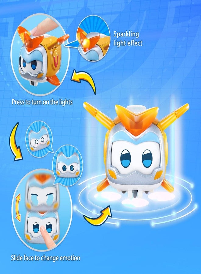 Super Wings Super Pets 4-Pack Collection Jerome, Golden Boy, Shine, Ellie, Vehicle Action Figure with Light Effect and Mutiple Emotion Expressions, Gifts for Kids Age 3+ - Image 3