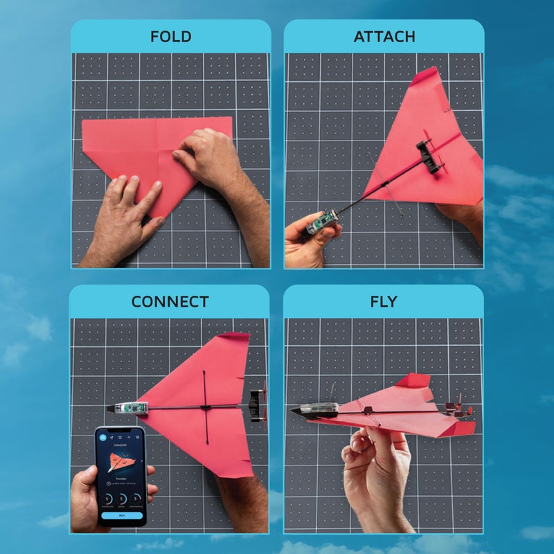 POWERUP 40 The NextGeneration Smartphone Controlled Paper Airplane Kit RC Controlled Easy to Fly with Autopilot  Gyro Stabilizer for Hobbyists Pilots Tinkerers - Image 3
