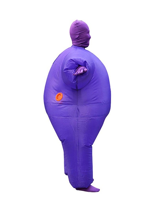 Funny Adult Size Inflatable Full Body Costume Suit - Air Fan Operated Blow Up Fancy Dress for  Halloween, Carnival & More - Fat Inflatable Jumpsuit Costume in Purple Colors Fits 1.65 - 1.8m Adults - Image 4