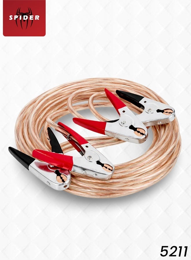 600 AMP Heavy Duty Car Booster Cable 2.5 Meter 5 Gauge Copper Jumper Cables with Insulated Metal Clamps Portable Carry Bag Automotive Battery Jump Start Cable for Cars SUVs Vans Trucks All Weather Emergency Power Cable - Image 1