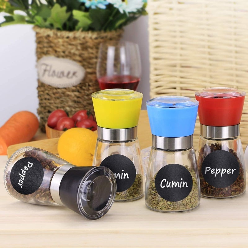 Kitchen Spice Jars and Canisters Labels, 180 Black Background - Waterproof - Multi Use - Image 3