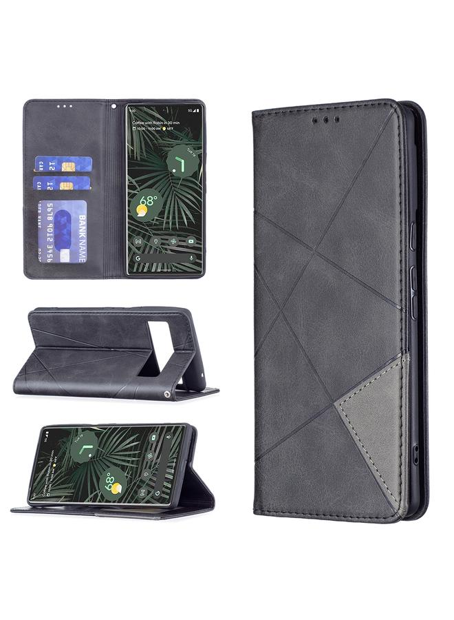 S-TOP Case For Google Pixel 6 Pro Prismatic Invisible Magnetic Horizontal Flip Phone Leather Case with Holder & Card Slots & Photo Frame - Image 1