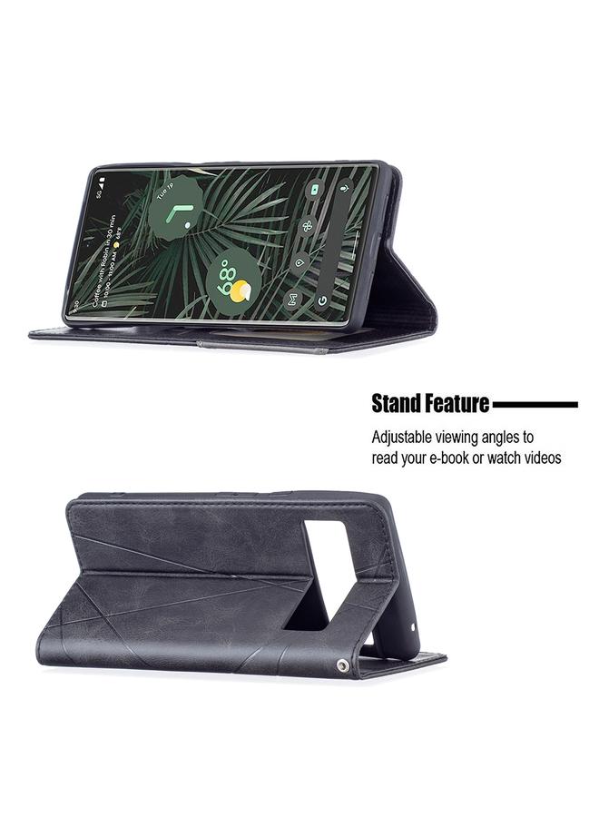 S-TOP Case For Google Pixel 6 Pro Prismatic Invisible Magnetic Horizontal Flip Phone Leather Case with Holder & Card Slots & Photo Frame - Image 4