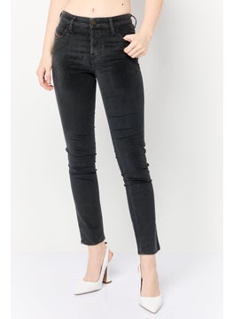 DIESEL Women Slim Fit Washed Stretchable Denim Jeans, Black  - Image 1