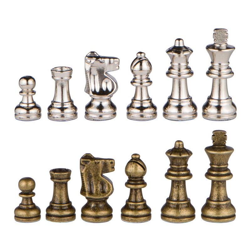 Best Chess Set Odysseus Metal Weighted Chess Pieces with 25 Inch King and Extra Queens Pieces Only No Board - Image 4