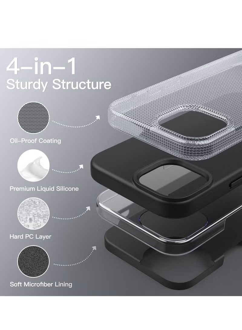 iPhone 15 Liquid Silicone Case - Slim Fit Soft Touch Protective Cover with Microfiber Lining & Camera Protection - Image 4