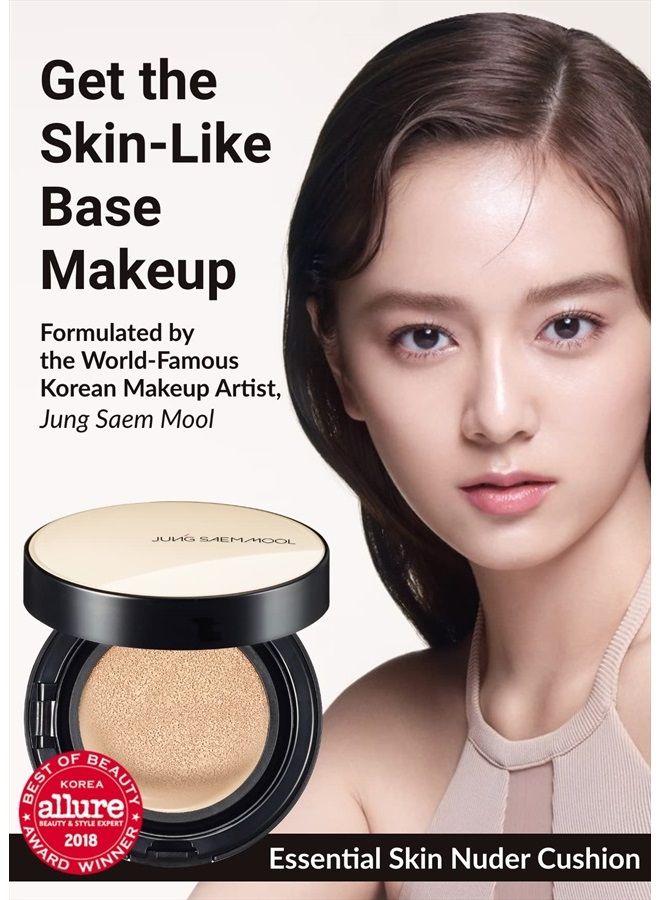 JUNG SAEM MOOL [JUNGSAEMMOOL OFFICIAL] Essential Skin Nuder Cushion (Fair) | Refill Included | Natural Finish | Buildable Coverage | Makeup Artist Brand - Image 2