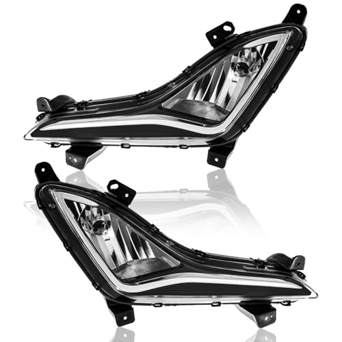 TODO 92201-3X210 Halogen Fog Lights Compatible With 2014 2015 2016 Hyundai Elantra SE Sport Limited Fog Lamps with out Daytime Running Lamp 92202-3X210 (A Pair) - Image 1