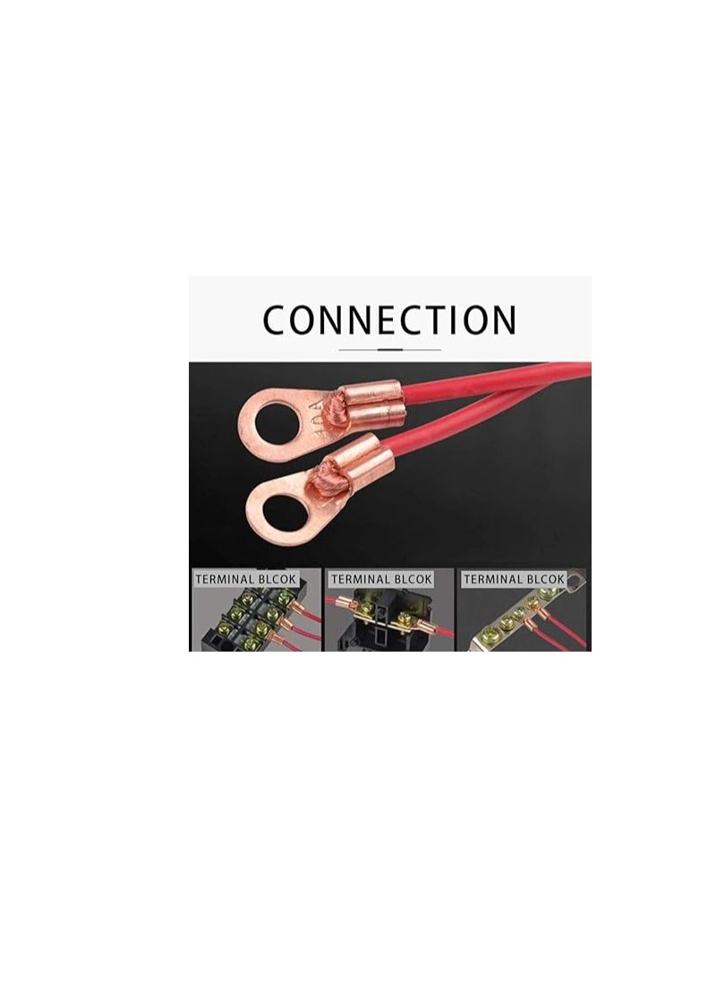 KNP KNP 150A Open Barrel Copper Ring Lug Crimp is a high quality electrical connector designed for securely attaching electrical cables to various components such as battery terminals grounding points and distribution blocks This ring lug is made from copper for excellent conductivity and is suitable for high current applications up to 150 amps.  - Image 3