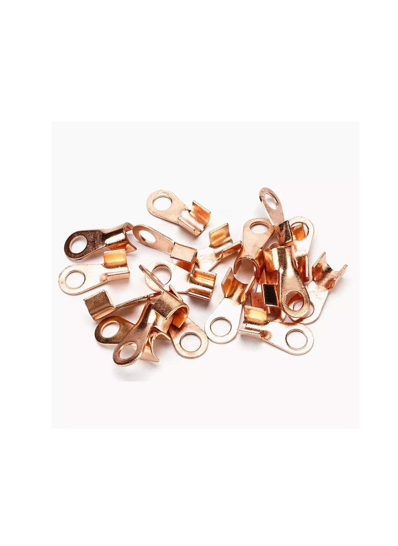KNP KNP 150A Open Barrel Copper Ring Lug Crimp is a high quality electrical connector designed for securely attaching electrical cables to various components such as battery terminals grounding points and distribution blocks This ring lug is made from copper for excellent conductivity and is suitable for high current applications up to 150 amps.  - Image 2