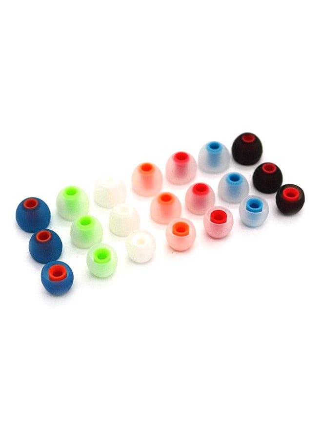 12-Piece Soft Silicone In-Ear Earphone Cover Set Multicolour - Image 1