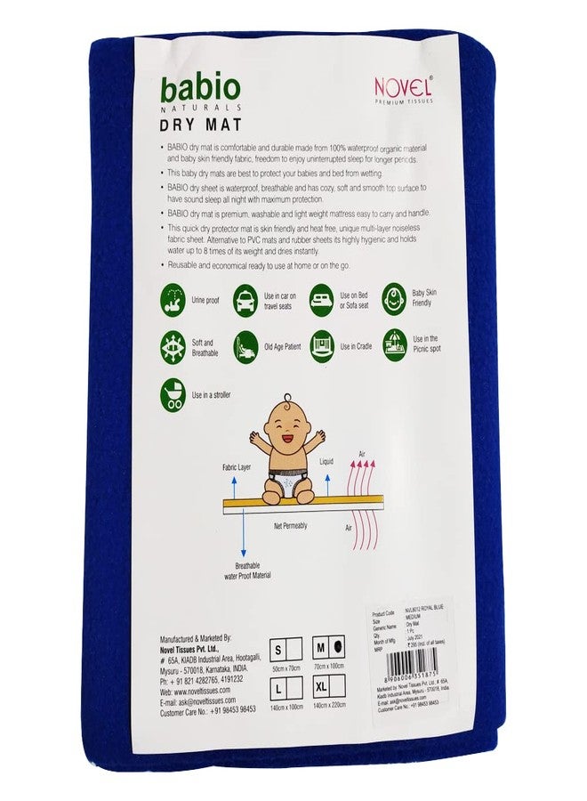 NOVEL Microfiber Baby Bed Protecting Mat (Royal Blue, Large) - Image 5