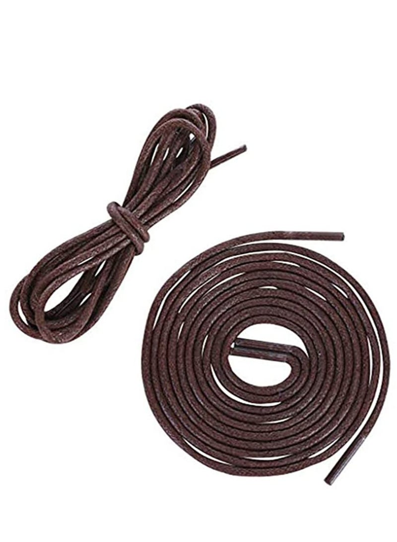 KASTWAVE Waxed Round Shoelaces for Oxford Dress Boots Leather Shoe Laces - Image 2