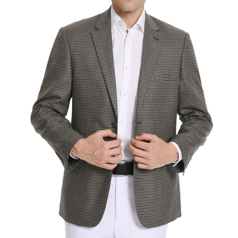 P&L Men's Classic Fit Houndstooth Blazer Sport Coat 2 Button Casual Jacket for Business, Party & Travel - Image 1