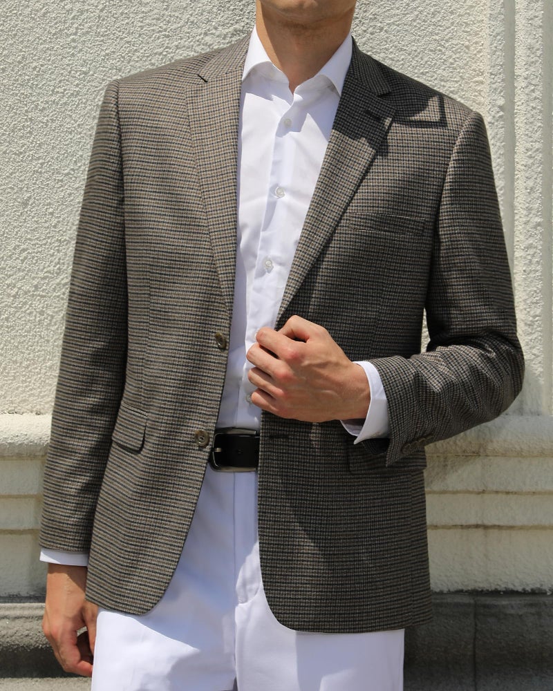 P&L Men's Classic Fit Houndstooth Blazer Sport Coat 2 Button Casual Jacket for Business, Party & Travel - Image 2
