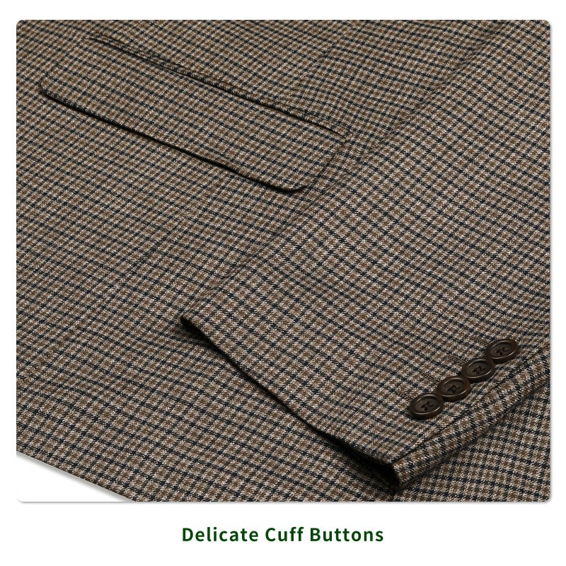 P&L Men's Classic Fit Houndstooth Blazer Sport Coat 2 Button Casual Jacket for Business, Party & Travel - Image 4