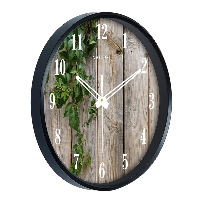 Naturel Plastic Tree Print/Designer Wall Clock for Home/Living Room/Bedroom/Kitchen and Office - Image 2