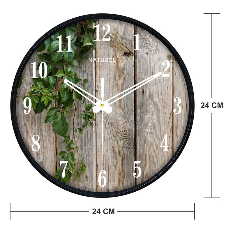 Naturel Plastic Tree Print/Designer Wall Clock for Home/Living Room/Bedroom/Kitchen and Office - Image 3
