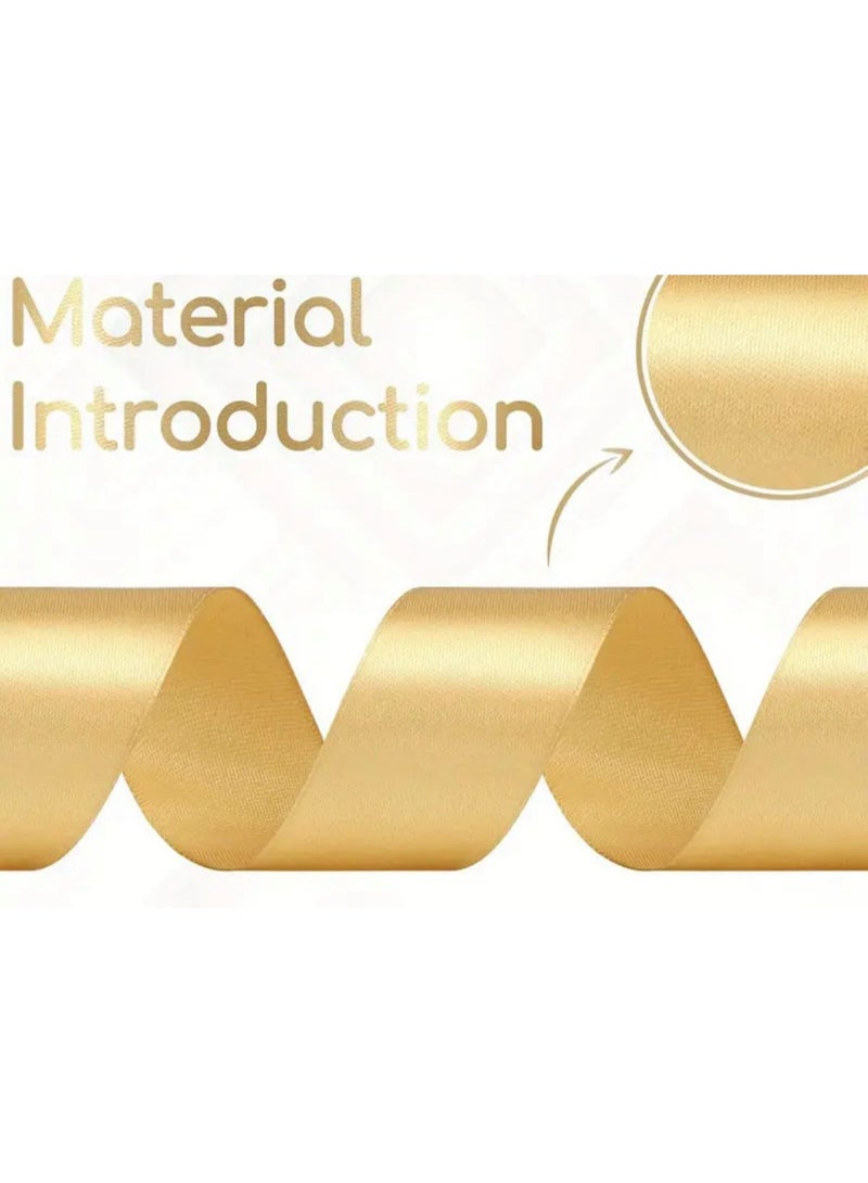 KRONFOL 3 pcs 2.54cm ,long 24 (each one) .meter of Elegant Champagne Satin Ribbon, Christmas Gift Wrapping Ribbon, Suitable for High-End Gift Packaging, Bridal Floral Embellishments, Craft Making, Celebration Decorations, Holiday Decorations, Party Banquet Decorations, Satin Ribbon Roll, Satin Ribbon 1., Ribbon For Craft, Christmas Decoration, Ribbon, Gift Ribbon, Gift Wrapping Ribbon Roll, Gift Ribbons - Image 2