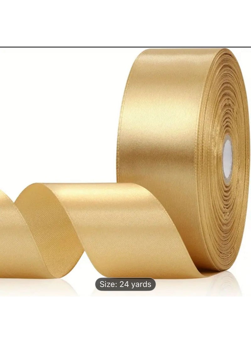 KRONFOL 3 pcs 2.54cm ,long 24 (each one) .meter of Elegant Champagne Satin Ribbon, Christmas Gift Wrapping Ribbon, Suitable for High-End Gift Packaging, Bridal Floral Embellishments, Craft Making, Celebration Decorations, Holiday Decorations, Party Banquet Decorations, Satin Ribbon Roll, Satin Ribbon 1., Ribbon For Craft, Christmas Decoration, Ribbon, Gift Ribbon, Gift Wrapping Ribbon Roll, Gift Ribbons - Image 3