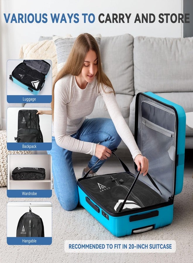 Arxus Vacuum Bags for Travel Airless, Compression Seal Packing Cubes with Adjustable Shoulder Strap, IP67 Reusable Portable Moving Supplies Kit for Clothing Storage, Luggage, Backpack, Suitcase - Image 2
