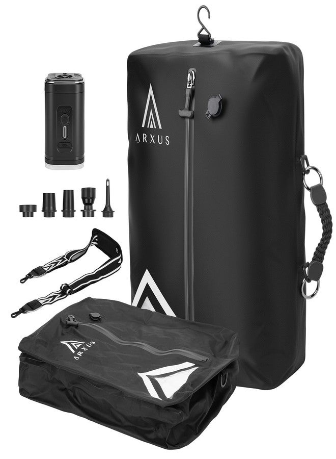 Arxus Vacuum Bags for Travel Airless, Compression Seal Packing Cubes with Adjustable Shoulder Strap, IP67 Reusable Portable Moving Supplies Kit for Clothing Storage, Luggage, Backpack, Suitcase - Image 1