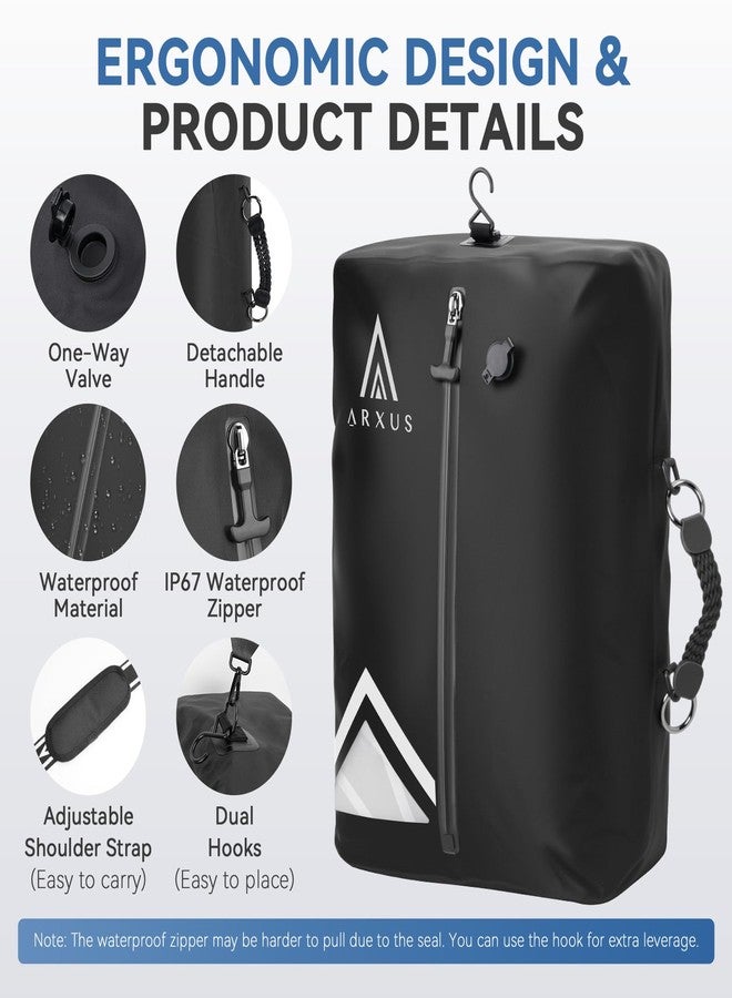 Arxus Vacuum Bags for Travel Airless, Compression Seal Packing Cubes with Adjustable Shoulder Strap, IP67 Reusable Portable Moving Supplies Kit for Clothing Storage, Luggage, Backpack, Suitcase - Image 3