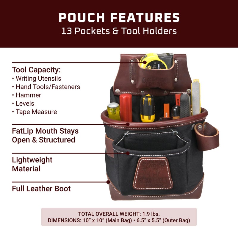 Occidental Leather FatLip Tool Bag - 13 Pockets & Tool Holders - Made in USA - Image 3