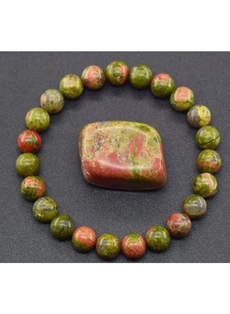 Natural Stones  Bracelets  Green Red Stone 8MM  for Men Women Jewelry