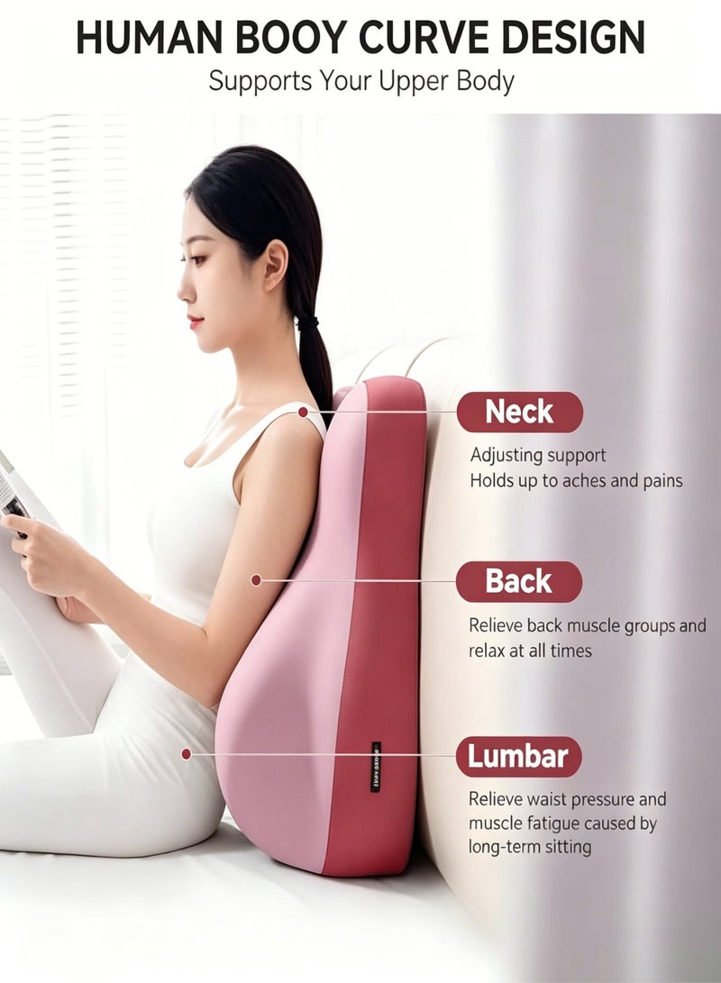 Bukela Wedge Pillow for Back Hip & Pregnancy Support Ergonomic Cushion for Adult Sitting Lying or Sleeping Low-Profile Design (Pink) - Image 5