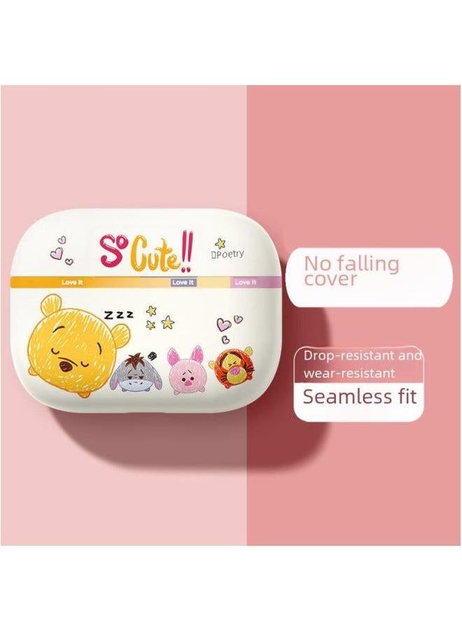 Strawberry Bear Family Airpods Protective Case Cartoon Cute Suitable For Apple 1/2/3 Generation Bluetooth Headset Soft Case-Color:Waving Bear-stitching-Model:AirpdosPRO2 - Image 5