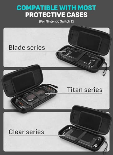 Mumba Carrying Case for Nintendo Switch 2 Fits Console with Protective Case On2025 Plus Version Hard Shell Travel Handbag Pouch with 12 Game Card Slots Large Capacity for Accessories Black - Image 3