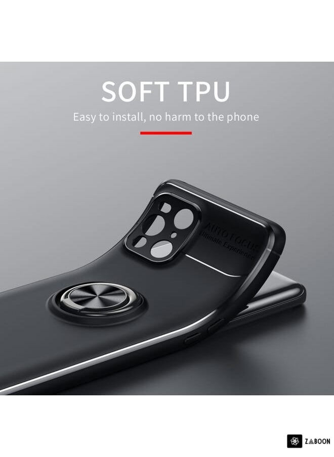 Green Tiger Protective Case Cover For OPPO Find X3 Metal Ring Holder 360 Degree Rotating TPU Case  - Image 5
