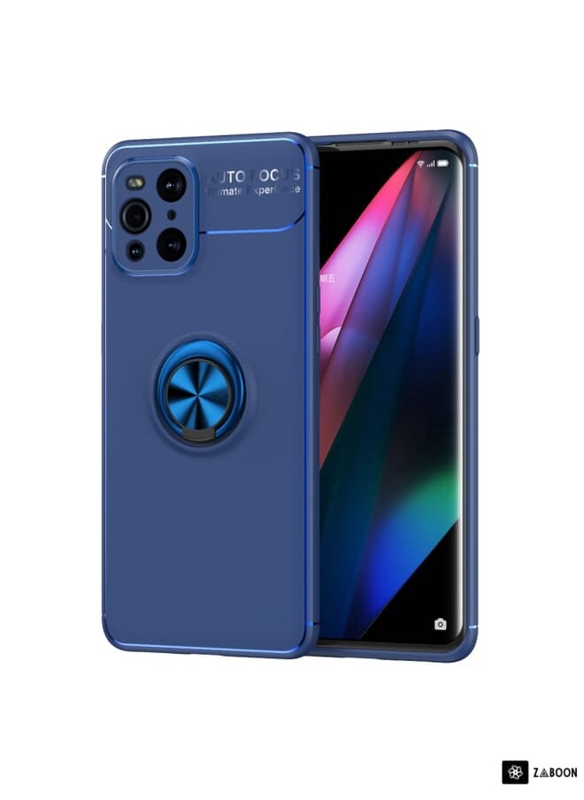 Green Tiger Protective Case Cover For OPPO Find X3 Metal Ring Holder 360 Degree Rotating TPU Case  - Image 1