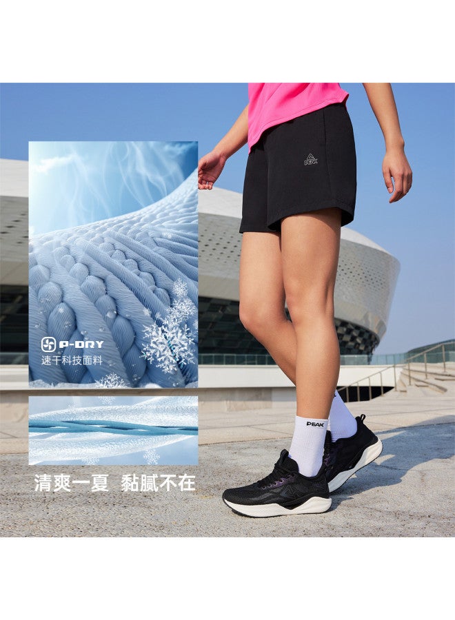 PEAK Breezy Moisture-Wicking Breathable Woven Shorts For Women - Lightweight & Comfortable For Running & Workouts In Spring/Summer - Image 3