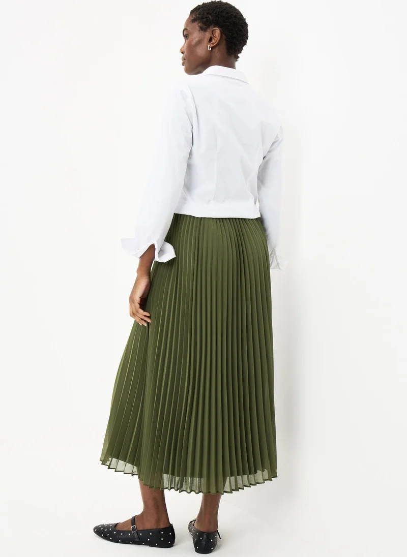 Matalan Green Pleated Midi Skirt
