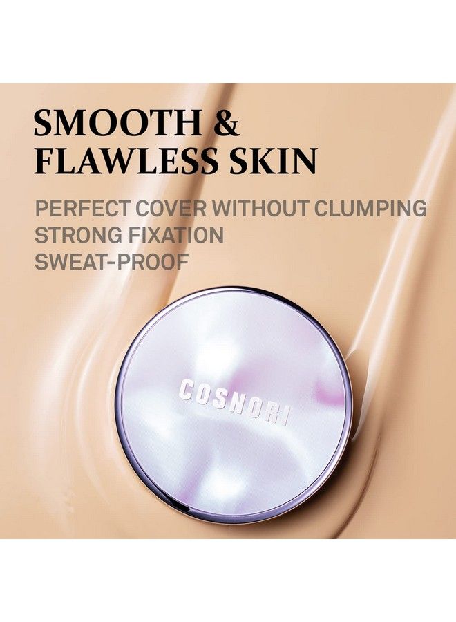 COSNORI Panthenol Barrier Cushion SPF 50+ PA++++ Sunscreen Cushion Foundation Lightweight Formula to Cover Pores & Blemishes Moisture Dewy Glowing Finish Long Wearing Formula 041 floz (02 Beige) - Image 5