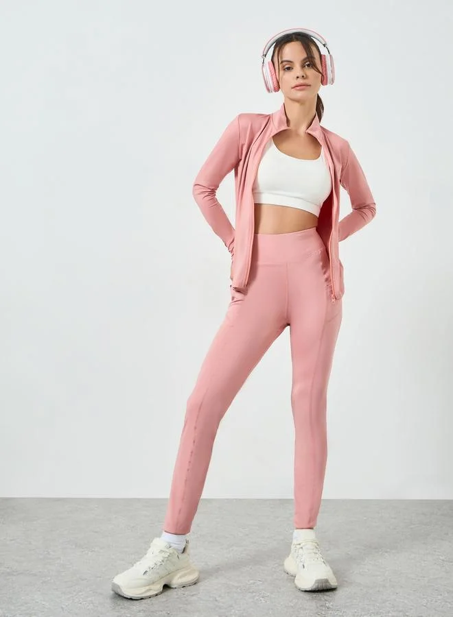 ستايلي اكتيف مجموعة من ليقنز وجاكيت بسحاب