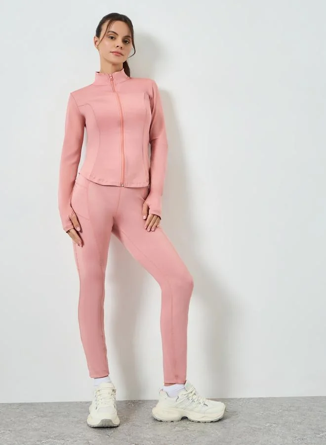 ستايلي اكتيف مجموعة من ليقنز وجاكيت بسحاب