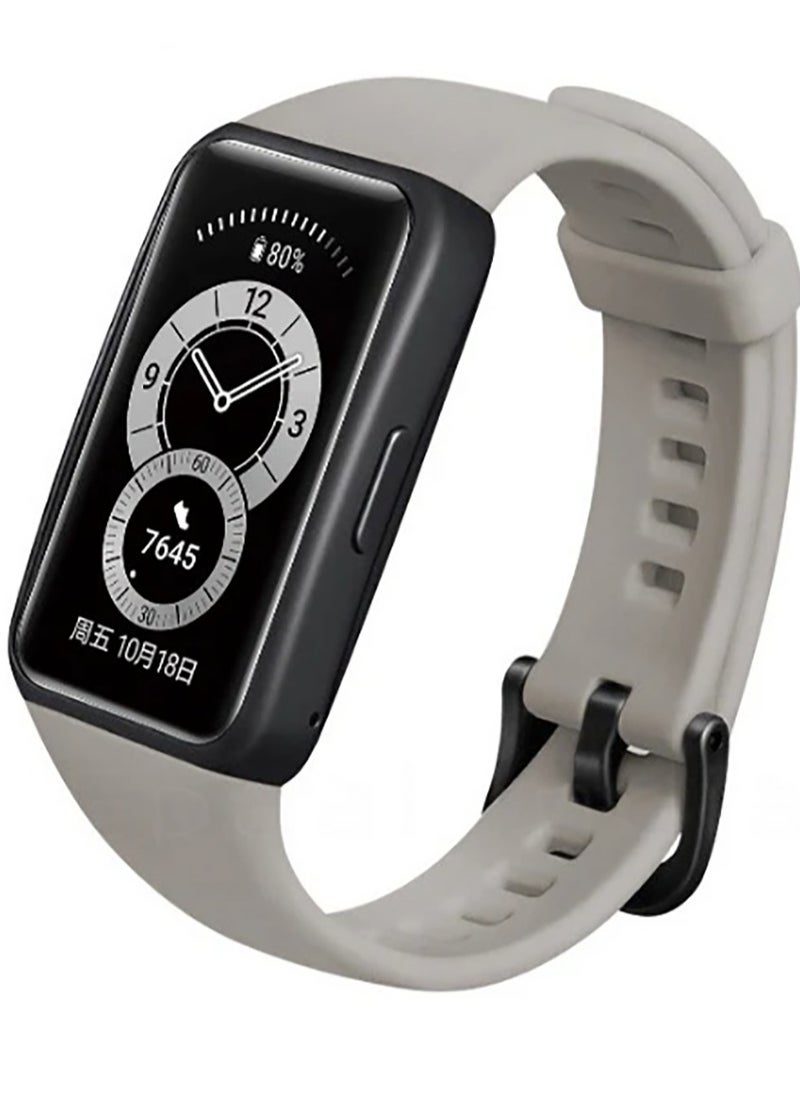Generic Huawei Band 6 & Honor Band 6 Sport Silcon Strap - Grey 