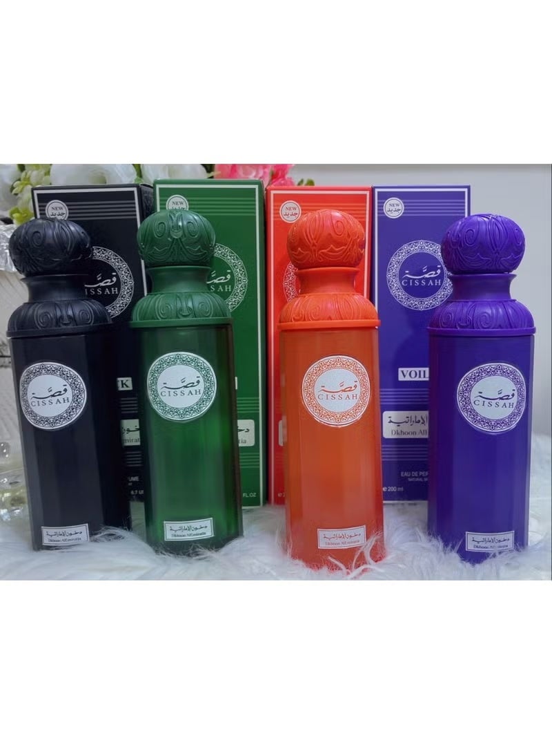 قصة جيساه أخضر + أسود + فويلا! + تانجو 200 مل * 4