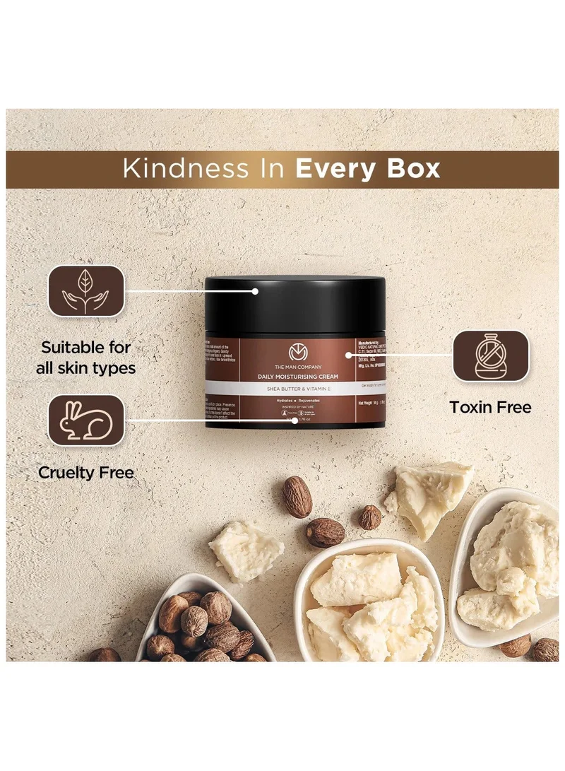 The Man Company Daily Moisturising Winter Cream With Shea Butter And Vitamin E For Moisturizing And Hydrating, All Skin Types, 50 GM