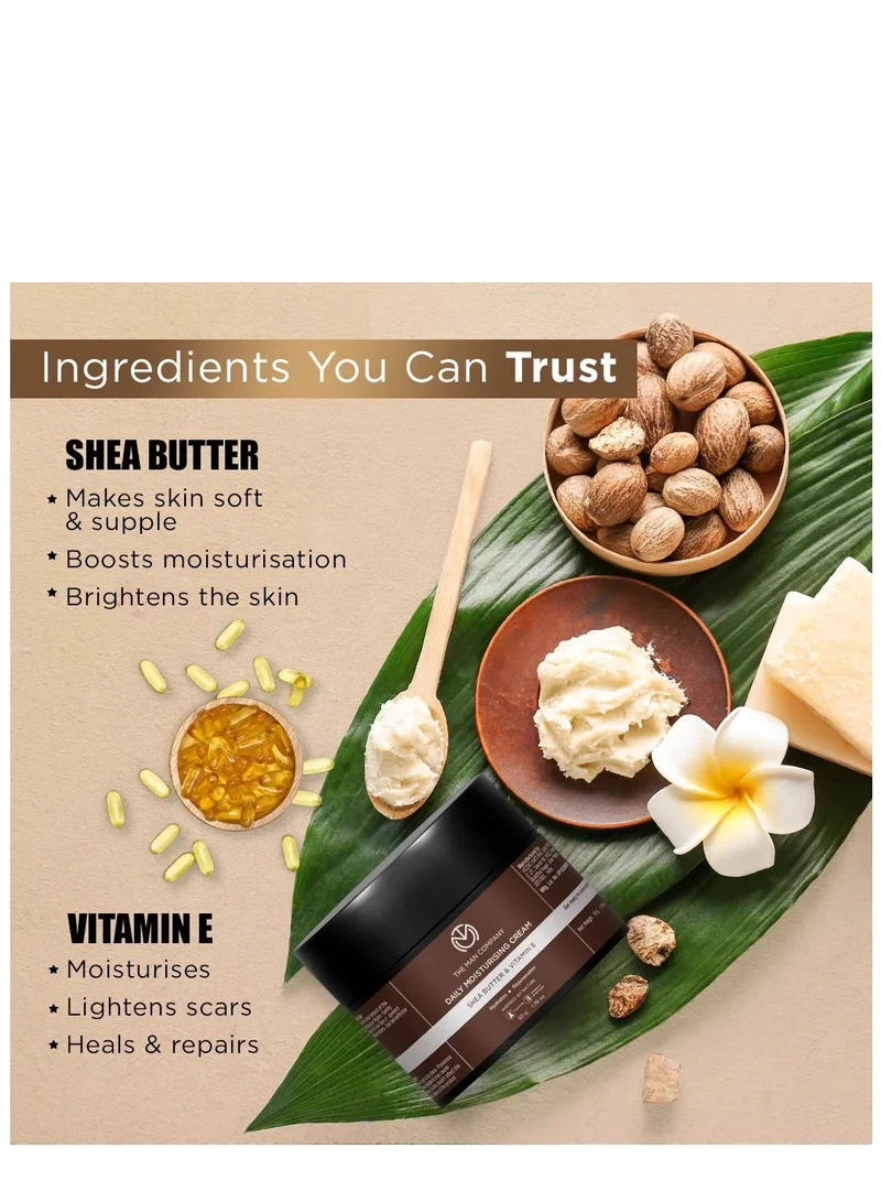 The Man Company Daily Moisturising Winter Cream With Shea Butter And Vitamin E For Moisturizing And Hydrating, All Skin Types, 50 GM