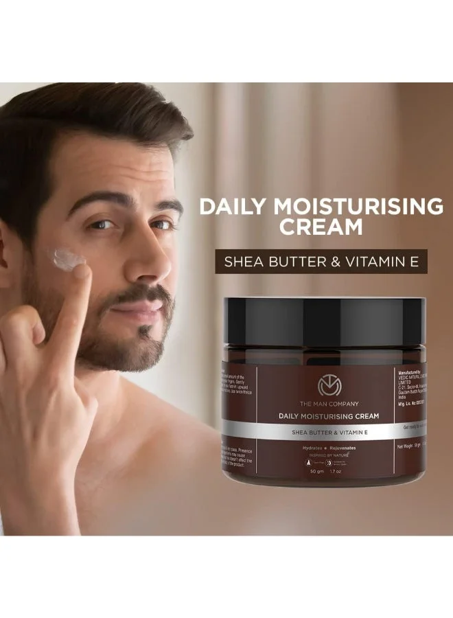 The Man Company Daily Moisturising Winter Cream With Shea Butter And Vitamin E For Moisturizing And Hydrating, All Skin Types, 50 GM