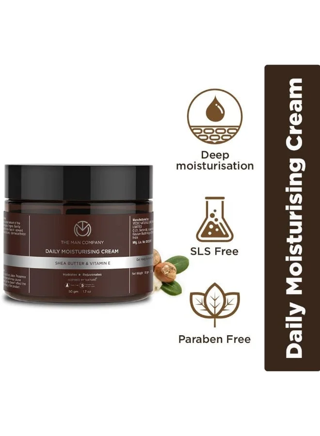 The Man Company Daily Moisturising Winter Cream With Shea Butter And Vitamin E For Moisturizing And Hydrating, All Skin Types, 50 GM