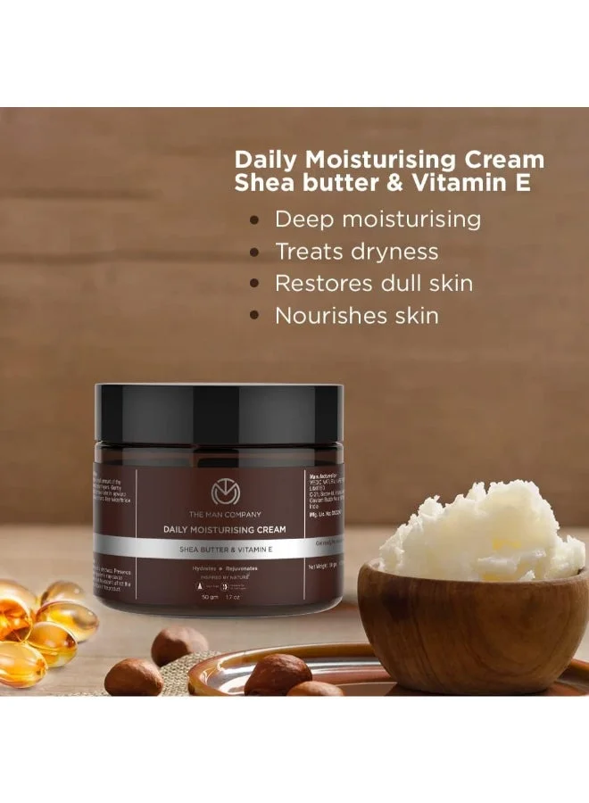 The Man Company Daily Moisturising Winter Cream With Shea Butter And Vitamin E For Moisturizing And Hydrating, All Skin Types, 50 GM